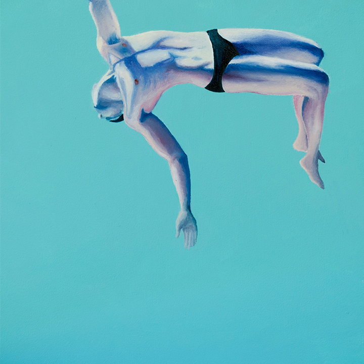 Swimmer, suspended